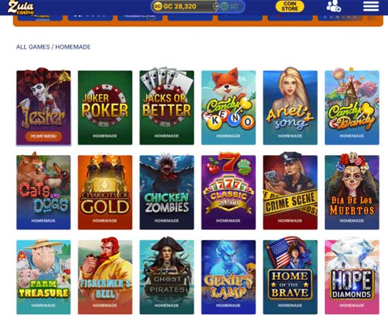 Zula Casino Exclusive Game Titles